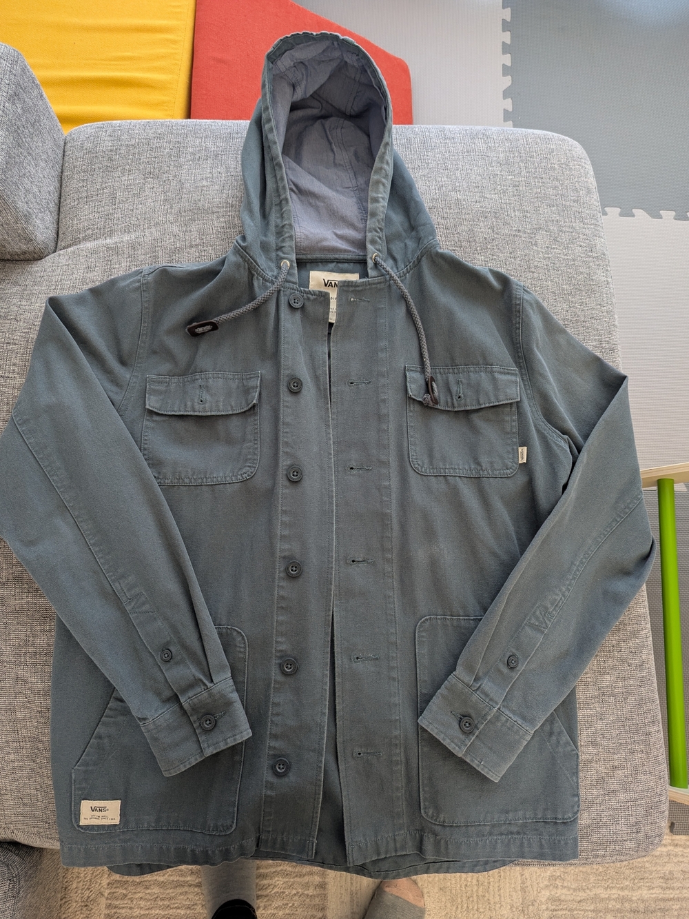 Vans Men's Hooded Field Jacket - Steel Gray